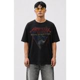 Fuddy Moda Unisex Oversize Anthrax State Of Euphoria Baskılı Rock Band Temalı Tişört - Siyah