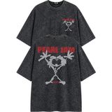 Fuddy Moda Unisex Oversize Rock Band Pearl Jam Alive Sırt Baskılı Yıkamalı Tişört - Siyah - 2XL