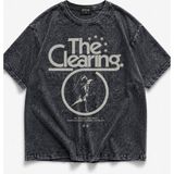 Fuddy Moda Unisex Oversize The Clearing Wolf Alice Baskılı Yıkamalı Rock Band Tişört - Siyah - 2XL