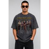 Fuddy Moda Unisex Oversize Three Days Grace Alienation Tour Setlist 2026 Baskılı Yıkamalı Rock Band Tişört - Siyah - 4XL