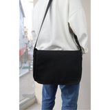Fuddy Moda Unisex Postacı Çantası - Siyah - 38x25x9