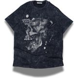 Fuddy Moda Unisex Things Could Be Different Baskılı Yıkamalı T-Shirt, Oversize Asking Alexandria Temalı Tişört - Siyah - XS