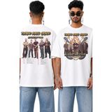 Fuddy Moda Unisex Three Days Grace Alienation Tour Sırt Baskılı Tişört, Oversize Rock Band Temalı Tshirt - Beyaz - 4XL