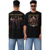 Fuddy Moda Unisex Three Days Grace Alienation Tour Sırt Baskılı Tişört, Oversize Rock Band Temalı Tshirt - Siyah - 3XL