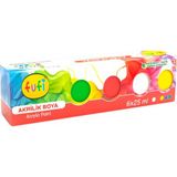 Fufi Akrilik Boya 6* 25 ml - Çok Renkli