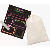 Fufu Kids Okulun Ilk Günü Panosu Ingilizce 20X25 cm Pembeli