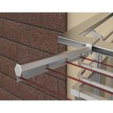 Fuga Metal Balkon Çamaşır Kurutmalık 80x30 Mm Parlak Alüminyum