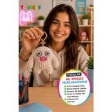Fuggler Krem Örgü Mr. Needles Peluş Anahtarlık Seri 6 Orijinal ZURU Koleksiyon Çanta Süsü 11.5 cm