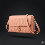 Fugo Concept Fugoconcept Siyah Kapitone Kadın Cüzdan Çanta – Askılı Mini Omuz Çantası, Fermuarlı Kartlıklı - . - Pembe