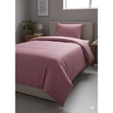 Fugo Concept Pamuklu Tek Kişilik Nevresim Takımı 160X220 – Lastikli Çarşaflı, 4 Mevsim Kullanım - Mor - 160 x 220 cm