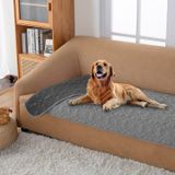 fuguitex Su geçirmez Köpek Yatak Örtüsü Evcil Hayvan Mobilyaları Yatak Kanepe Kanepe için Köpek Battaniyesi Ters Çevrilebilir Keten Doku (30 "* 53", Koyu Gri + Açık Gri)