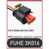 Fuhe Oto Fhe 3K016 Lpg ve Krank Okuyucu 3 Pin Oto Elektrik Tesisat Soketi