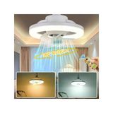 Fuji Led 360 Derece Dönen Sarhoş Tavan Vantilatörü 3 Renk Işık E27 Akıllı Fan Uzaktan Kumandalı Ff-2604Yy