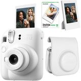Fujifilm Instax Mini 12 Beyaz Fotoğraf Makinesi + 10'lu Film Çerçeve ve Deri Kılıf Seti - Standart