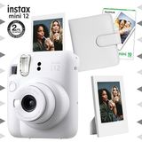 Fujifilm Instax Mini 12 Beyaz Fotoğraf Makinesi-10'lu Film - Çerçeve ve Kare Albüm Seti Fotsi198-S4-10-Ka-C