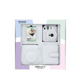 Fujifilm Instax Mini 12 Beyaz Fotoğraf Makinesi 10'lu Film Kare Albüm ve Deri Kılıf