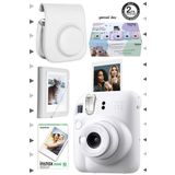 Fujifilm Instax mini 12 Beyaz Fotoğraf Makinesi-10'lu Film-Mini Albüm ve Deri Kılıf Seti