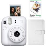 Fujifilm Instax Mini 12 Beyaz Fotoğraf Makinesi + 10'lu Film ve Laporta Albüm Seti - Standart