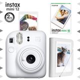 Fujifilm Instax Mini 12 Beyaz Fotoğraf Makinesi 10'lu Film ve Mini Albüm Seti ile Sabit Flaş Özelliği