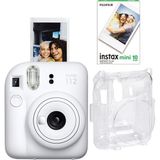 Fujifilm Instax Mini 12 Beyaz Fotoğraf Makinesi + 10'lu Film ve Şeffaf Kılıf Seti - Standart