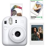 Fujifilm Instax Mini 12 Beyaz Fotoğraf Makinesi + 10'lu Mini Film Çerçeve ve Seti - Standart