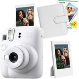Fujifilm Instax Mini 12 Beyaz Fotoğraf Makinesi + 20'li Film Çerçeve ve Kare Albüm Seti - Standart