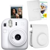 Fujifilm Instax Mini 12 Beyaz Fotoğraf Makinesi + 20'li Film Laporta Albüm ve Deri Kılıf Seti - Standart