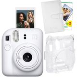 Fujifilm Instax Mini 12 Beyaz Fotoğraf Makinesi + 20'li Film Laporta Albüm ve Şeffaf Kılıf Seti - Standart