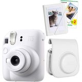 Fujifilm Instax Mini 12 Beyaz Fotoğraf Makinesi + 20'li Film Mini Albüm ve Deri Kılıflı - Standart