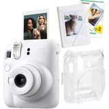 Fujifilm Instax Mini 12 Beyaz Fotoğraf Makinesi + 20'li Film Mini Albüm ve Şeffaf Kılıf Seti - Standart