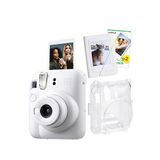 Fujifilm Instax mini 12 Beyaz Fotoğraf Makinesi-20'li Film-Mini Albüm ve Şeffaf Kılıf Seti