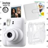 Fujifilm Instax mini 12 Beyaz Fotoğraf Makinesi-20'lu Film-Kare Albüm ve Şeffaf Kılıf Seti