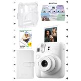Fujifilm Instax Mini 12 Beyaz Fotoğraf Makinesi 20'lu Film Laporta Albüm ve Şeffaf Kılıf Seti