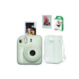 Fujifilm Instax Mini 12 Fotoğraf Makinesi-10lu Film-büzgülü Kılıf Ve Mıknatıslı Çerçeve Seti 2 Yeşil