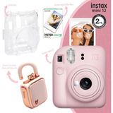 Fujifilm Instax Mini 12 Fotoğraf Makinesi + 10'lu Film + Şeffaf Kılıf Pembe