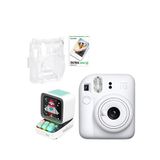 Fujifilm Instax Mini 12 Fotoğraf Makinesi + 10'lu Film-şeffaf Kılıf Ve Divoom Ditoo Pro Uyarlanabilir Piksel Ekranlı Bluetooth Hoparlör - Beyaz