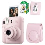 Fujifilm Instax Mini 12 Fotoğraf Makinesi 20LI Film ve Pvc Albümlü Çantalı Seti 1 - Pembe