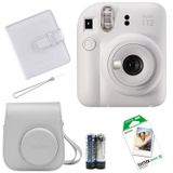 Fujifilm Instax Mini 12 Fotoğraf Makinesi + Askı + Pil + Çanta + 10'lu Film + Albüm beyaz