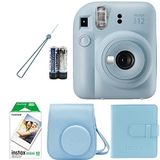 Fujifilm Instax Mini 12 Fotoğraf Makinesi + Askı + Pil + Çanta + 10'lu Film + Albüm mavi