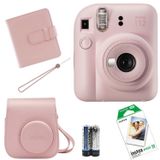 Fujifilm Instax Mini 12 Fotoğraf Makinesi + Askı + Pil + Çanta + 10'lu Film + Albüm pembe
