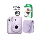 Fujifilm Instax Mini 12 Lila Fotoğraf Makinesi 10'lu Film ve Deri Çantalı Seti