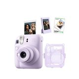 Fujifilm Instax Mini 12 Lila Fotoğraf Makinesi + 10'lu Film Ve Simli Pleksi Kılıf Çerçeve Hediye Seti