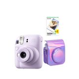 Fujifilm Instax Mini 12 Lila Fotoğraf Makinesi + 20'li Film Parlak Kılıflı