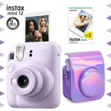 Fujifilm Instax Mini 12 Lila Fotoğraf Makinesi 20'li Film ve Parlak Kılıf Seti ile Eğlenceli Anılar