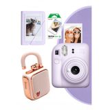 Fujifilm Instax Mini 12 Lila Fotoğraf Makinesi 28'li Albüm 10'lu Film ve Divoom Lovelock Bluetooth Hoparlör S
