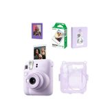 Fujifilm Instax Mini 12 Lila Fotoğraf Makinesi Simli Pleksi Kılıf Pvc Albüm 10'lu Film Ve Çerçeveli