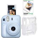Fujifilm Instax Mini 12 Mavi Fotoğraf Makinesi + 10'lu Film ve Şeffaf Kılıf Seti - Standart