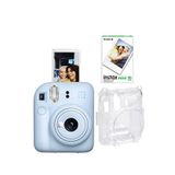 Fujifilm Instax Mini 12 Mavi Fotoğraf Makinesi - 10'lu Film Ve Şeffaf Kılıf Seti