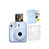 Fujifilm Instax Mini 12 Mavi Fotoğraf Makinesi + 20'li Film Laporta Albüm Ve Şeffaf Kılıf Seti