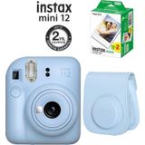 Fujifilm Instax Mini 12 Mavi Fotoğraf Makinesi 20'li Film Ve Çantalı Seti 99